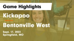Kickapoo  vs Bentonville West  Game Highlights - Sept. 17, 2022