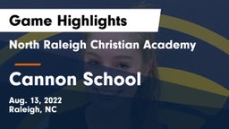 North Raleigh Christian Academy  vs Cannon School Game Highlights - Aug. 13, 2022