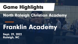 North Raleigh Christian Academy  vs Franklin Academy Game Highlights - Sept. 29, 2022