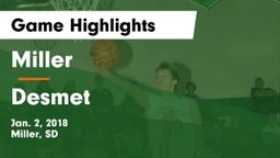Miller  vs Desmet Game Highlights - Jan. 2, 2018