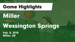 Miller  vs Wessington Springs Game Highlights - Feb. 8, 2018