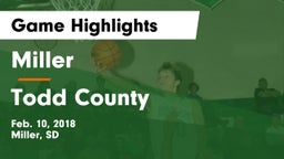 Miller  vs Todd County Game Highlights - Feb. 10, 2018