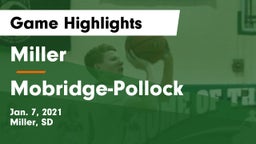 Miller  vs Mobridge-Pollock  Game Highlights - Jan. 7, 2021