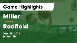 Miller  vs Redfield Game Highlights - Jan. 12, 2021