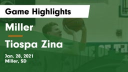 Miller  vs Tiospa Zina  Game Highlights - Jan. 28, 2021