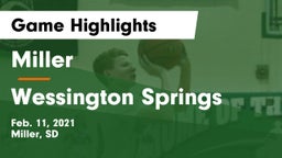 Miller  vs Wessington Springs  Game Highlights - Feb. 11, 2021
