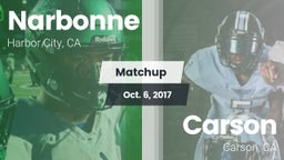 Matchup: Narbonne  vs. Carson  2017