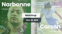 Matchup: Narbonne  vs. Carson  2018