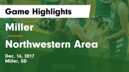 Miller  vs Northwestern Area  Game Highlights - Dec. 16, 2017