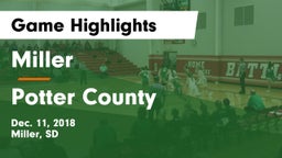 Miller  vs Potter County Game Highlights - Dec. 11, 2018