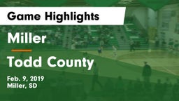 Miller  vs Todd County  Game Highlights - Feb. 9, 2019