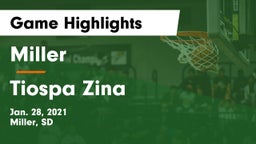 Miller  vs Tiospa Zina  Game Highlights - Jan. 28, 2021