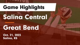 Salina Central  vs Great Bend  Game Highlights - Oct. 21, 2023