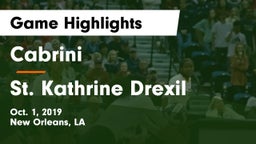 Cabrini  vs St. Kathrine Drexil Game Highlights - Oct. 1, 2019