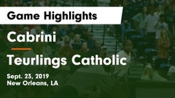 Cabrini  vs Teurlings Catholic  Game Highlights - Sept. 23, 2019