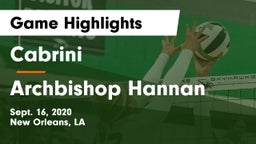 Cabrini  vs Archbishop Hannan  Game Highlights - Sept. 16, 2020