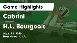 Cabrini  vs H.L. Bourgeois Game Highlights - Sept. 21, 2020