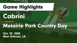 Cabrini  vs Metairie Park Country Day Game Highlights - Oct. 29, 2020
