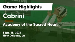 Cabrini  vs Academy of the Sacred Heart Game Highlights - Sept. 18, 2021