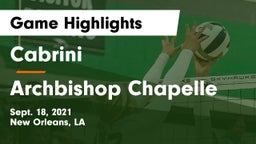 Cabrini  vs Archbishop Chapelle  Game Highlights - Sept. 18, 2021