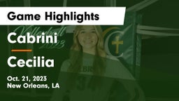 Cabrini  vs Cecilia  Game Highlights - Oct. 21, 2023