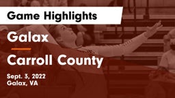 Galax  vs Carroll County  Game Highlights - Sept. 3, 2022