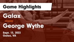 Galax  vs George Wythe Game Highlights - Sept. 13, 2022