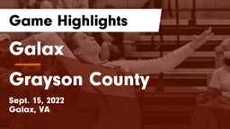 Galax  vs Grayson County Game Highlights - Sept. 15, 2022