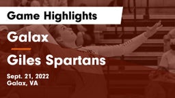 Galax  vs Giles  Spartans Game Highlights - Sept. 21, 2022
