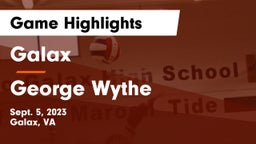 Galax  vs George Wythe  Game Highlights - Sept. 5, 2023