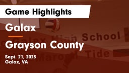 Galax  vs Grayson County  Game Highlights - Sept. 21, 2023