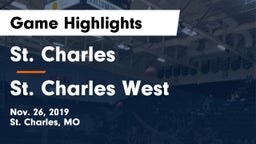 St. Charles  vs St. Charles West  Game Highlights - Nov. 26, 2019
