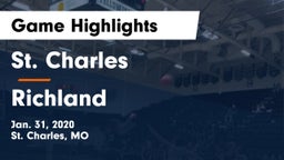 St. Charles  vs Richland  Game Highlights - Jan. 31, 2020