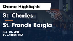 St. Charles  vs St. Francis Borgia  Game Highlights - Feb. 21, 2020