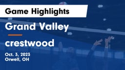 Grand Valley  vs crestwood Game Highlights - Oct. 3, 2023