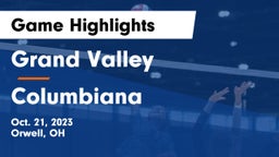 Grand Valley  vs Columbiana  Game Highlights - Oct. 21, 2023