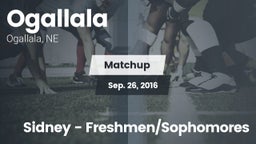 Matchup: Ogallala  vs. Sidney - Freshmen/Sophomores 2016