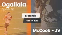Matchup: Ogallala  vs. McCook - JV 2016
