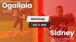 Matchup: Ogallala  vs. Sidney  2018