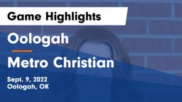 Oologah  vs Metro Christian Game Highlights - Sept. 9, 2022
