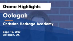 Oologah  vs Christian Heritage Academy Game Highlights - Sept. 10, 2022