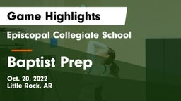 Episcopal Collegiate School vs Baptist Prep  Game Highlights - Oct. 20, 2022