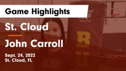 St. Cloud  vs John Carroll Game Highlights - Sept. 24, 2022