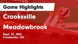 Crooksville  vs Meadowbrook  Game Highlights - Sept. 22, 2022