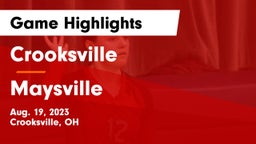 Crooksville  vs Maysville  Game Highlights - Aug. 19, 2023