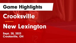 Crooksville  vs New Lexington  Game Highlights - Sept. 28, 2023