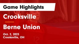 Crooksville  vs Berne Union Game Highlights - Oct. 2, 2023