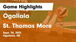 Ogallala  vs St. Thomas More  Game Highlights - Sept. 30, 2022