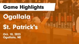 Ogallala  vs St. Patrick's  Game Highlights - Oct. 10, 2023