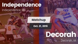 Matchup: Independence High vs. Decorah  2016